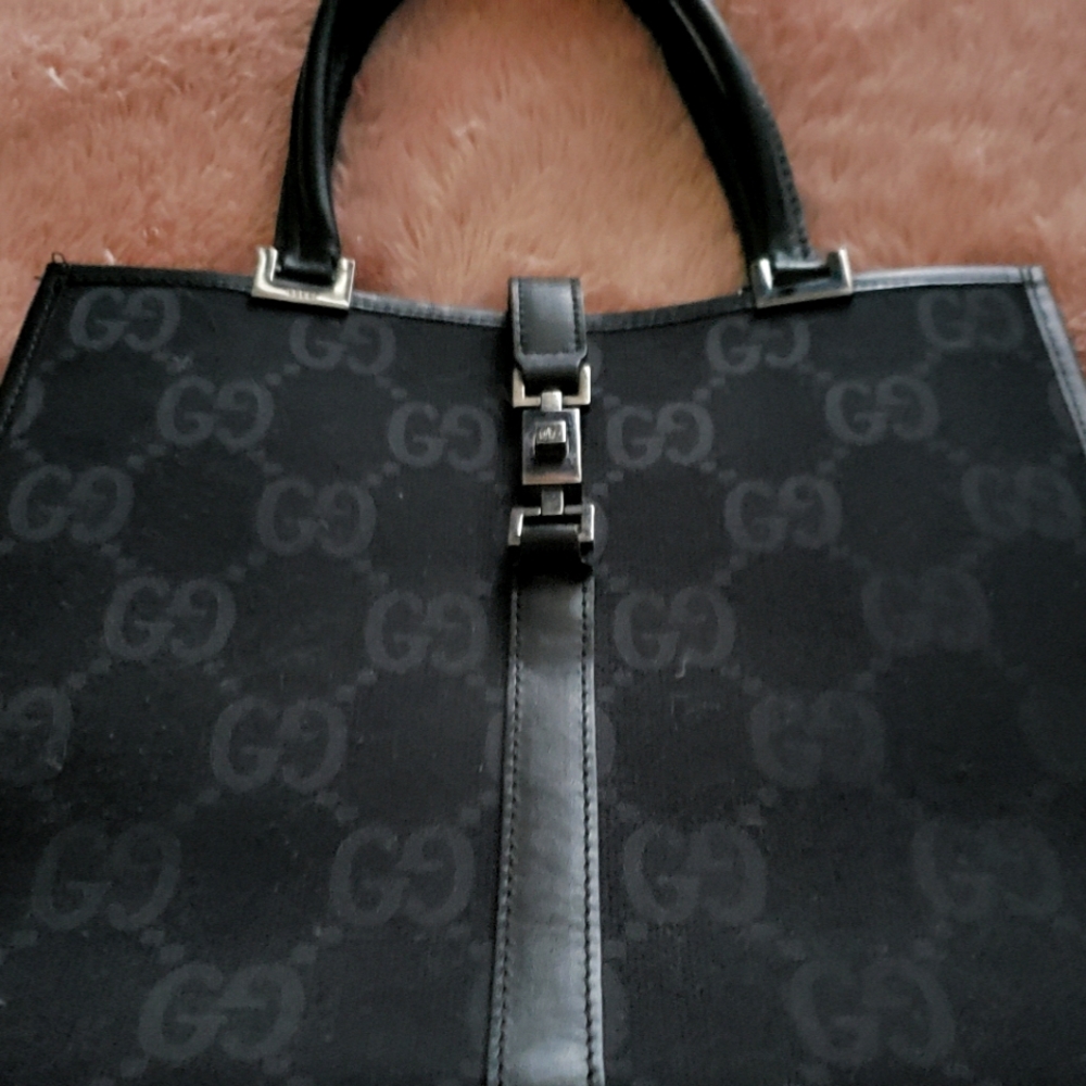 GUCCI embossed medium handbag